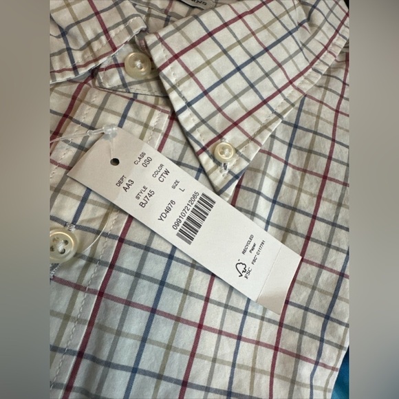 J Crew BJ745 NWT Slim Fit Secret Wash Cotton Shirt Size Large - Picture 2 of 4